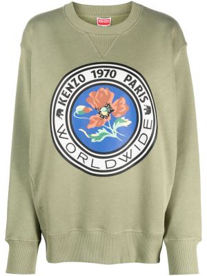 Sweatshirt aus baumwoll mit print Kenzo grün