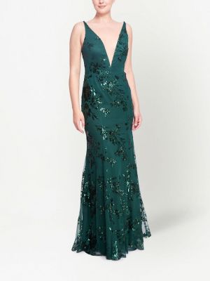 Vakarinė suknelė su blizgučiais Marchesa Notte Bridesmaids žalia