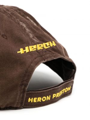 Bonnet en coton Heron Preston marron