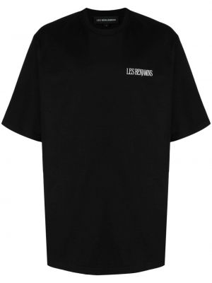 Βαμβακερή μπλούζα με σχέδιο Les Benjamins μαύρο
