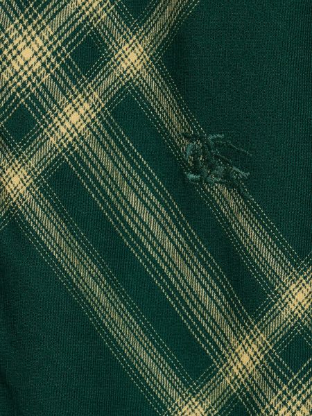 Camicia di lana a quadri a maniche corte Burberry