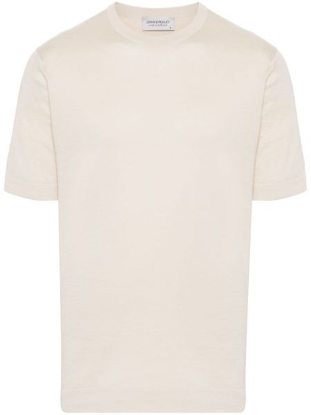 T-shirt en coton John Smedley beige