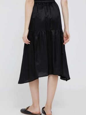 Kašmírové midi sukně Dkny černé