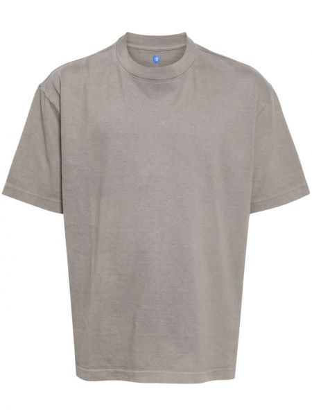 Bombažna majica z okroglim izrezom Yeezy siva