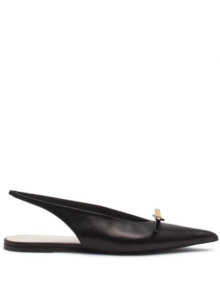 Slingback læder ballerinaer Lanvin sort