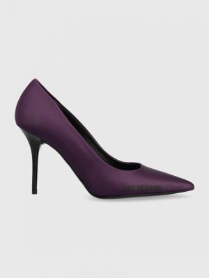 Pantofi cu toc cu toc Love Moschino violet