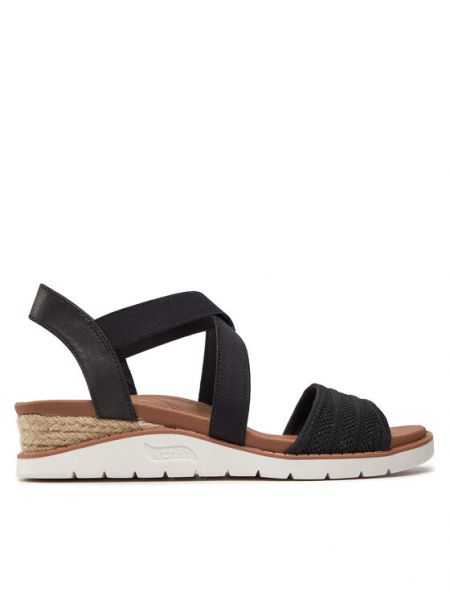 Plážové boho sandály Skechers černé
