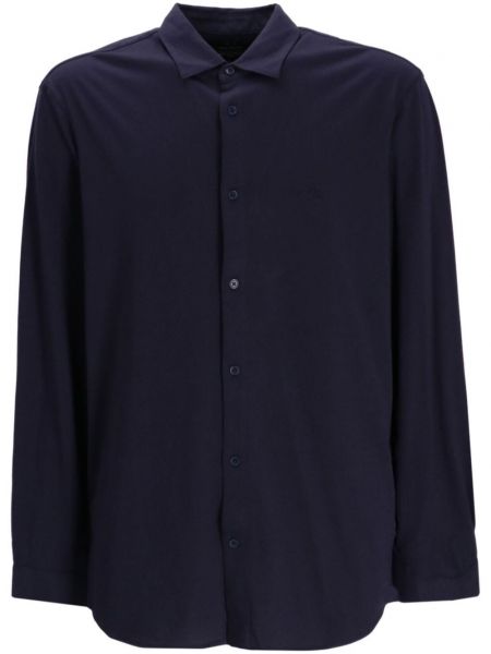 Kokvilnas krekls Armani Exchange zils