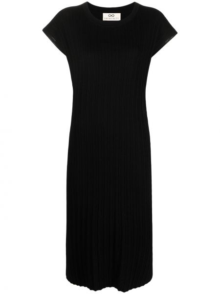 Vestido de punto plisado Sminfinity negro