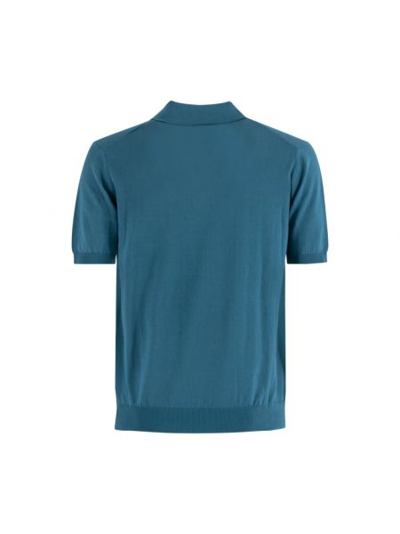 Poloshirt mit v-ausschnitt Alpha Studio blau