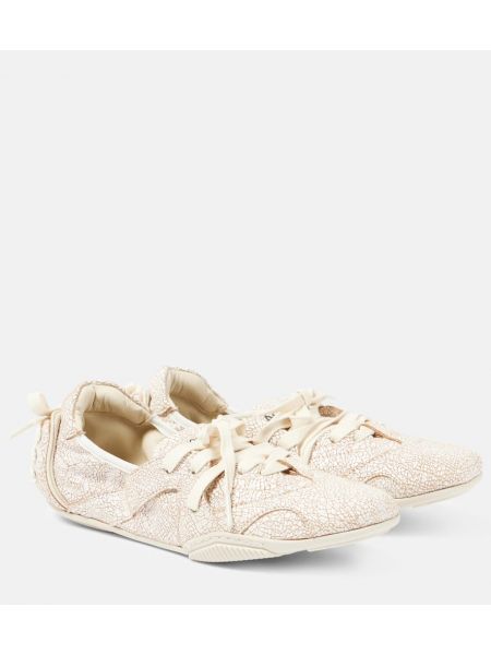 Deri sneaker Acne Studios beyaz