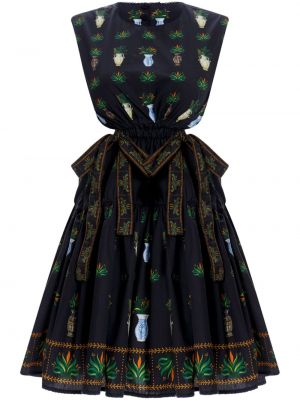 Bavlněné mini šaty Agua By Agua Bendita černé