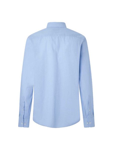 Рубашка в горошек с длинным рукавом Hackett синяя