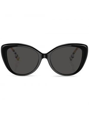 Okulary przeciwsłoneczne w kratkę Burberry Eyewear czarne