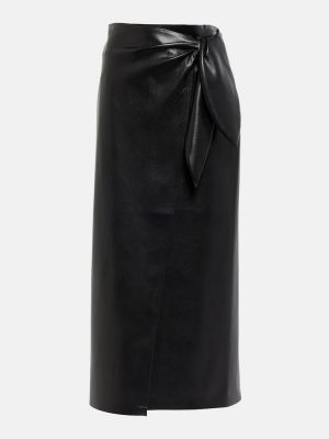 Midi sukně z polyesteru Nanushka - černá