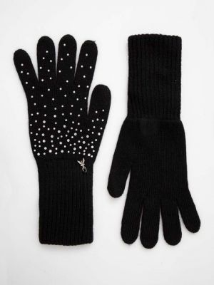 Шерстяные перчатки Patrizia Pepe черные