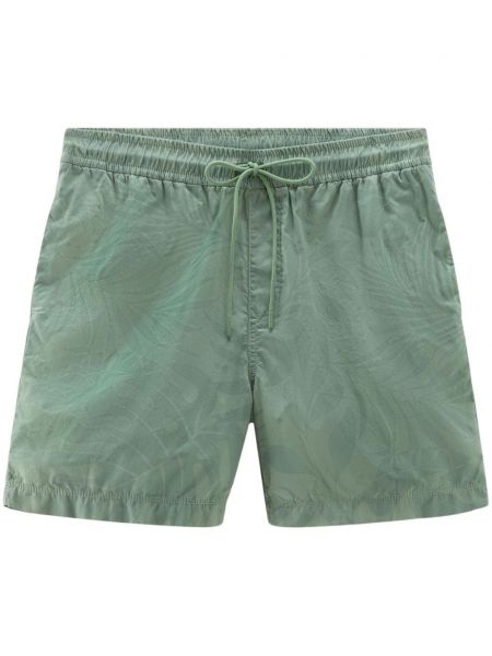 Pantaloni scurți cu imagine cu imprimeu tropical Woolrich verde