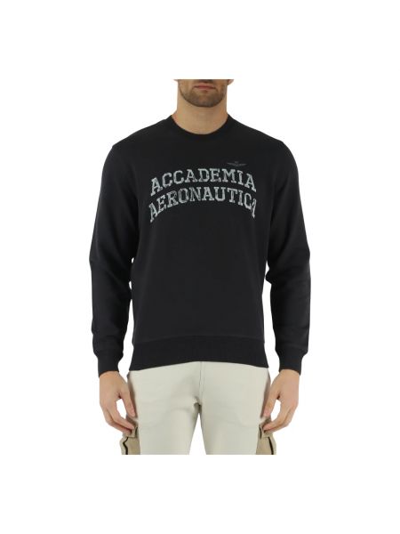 Sweatshirt aus baumwoll Aeronautica Militare schwarz