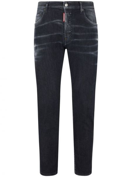 Jeans skinny di cotone Dsquared2 nero