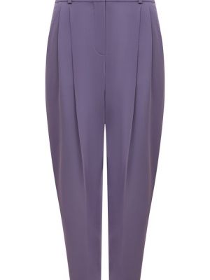 Шерстяные брюки Stella Mccartney фиолетовые