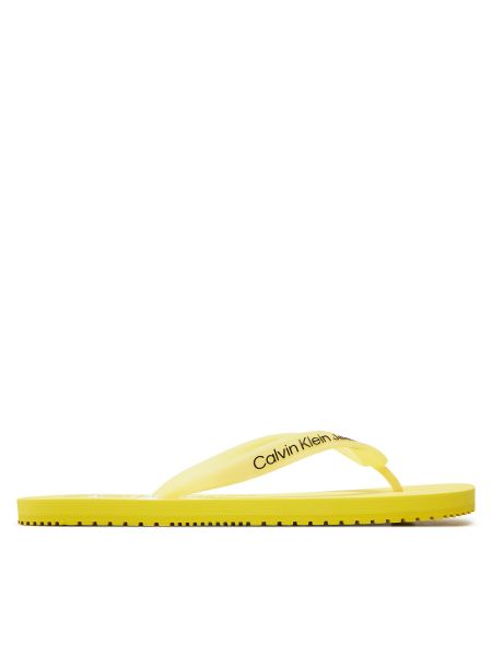 Tongs de plage Calvin Klein Jeans jaune