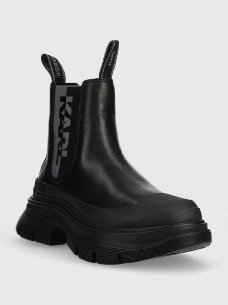 Кожаные ботинки челси Karl Lagerfeld черные
