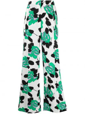Relaxed fit hlače s cvetličnim vzorcem s potiskom Dvf Diane Von Furstenberg
