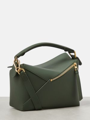 Δερμάτινη τσάντα ώμου Loewe πράσινο