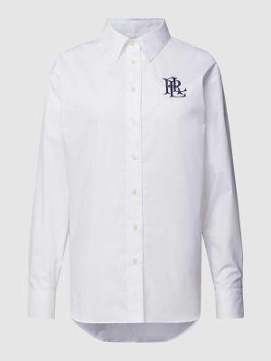 Koszula na guziki z długim rękawem z nadrukiem Lauren Ralph Lauren biała