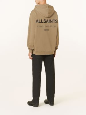 Bluza z kapturem Allsaints khaki