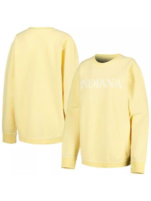 Вельветовый пуловер с принтом Unbranded желтый