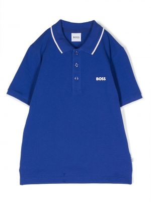 Polo ricamato Boss Kidswear blu