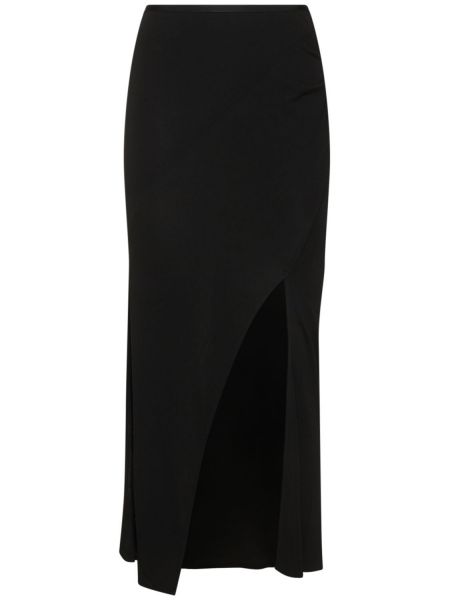 Viskózové midi sukně Helmut Lang - černá