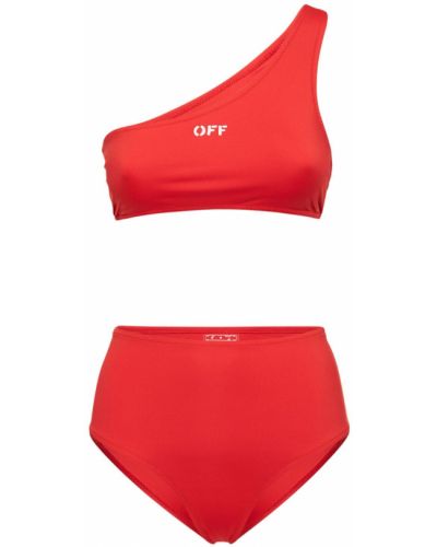 Bikini Off-white roșu
