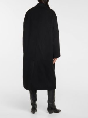 Kašmírový vlnený kabát Isabel Marant čierna