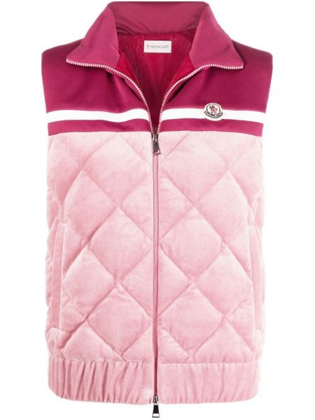 Ermeløs jakke Moncler rosa