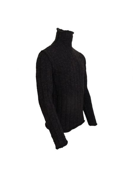 Jersey cuello alto de lana con cuello alto de tela jersey Dolce & Gabbana marrón