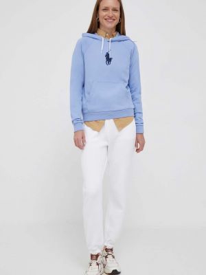 Pamučna hoodie s kapuljačom Polo Ralph Lauren zlatna