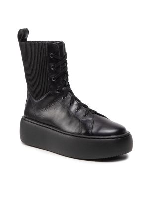 Členkové topánky Solo Femme čierna