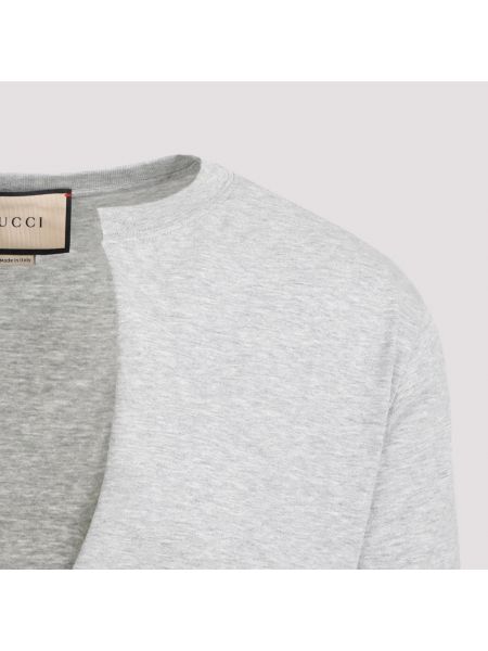Camiseta de algodón jaspeada Gucci gris