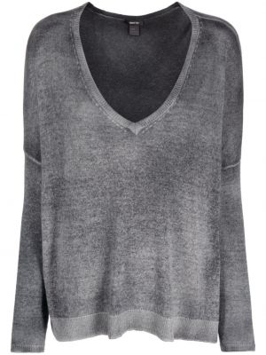 Kašmírový svetr s výstřihem do v Avant Toi šedý