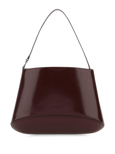 Klassisk læder shopping bag Low Classic lilla