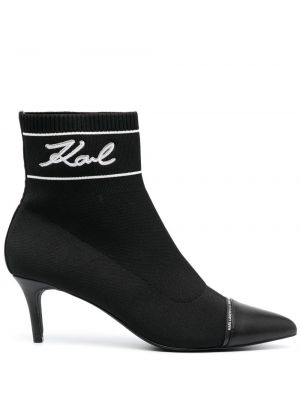 Členkové čižmy Karl Lagerfeld čierna