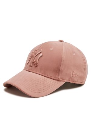 Veliūrinis veliūrinis kepurė su snapeliu New Era rožinė