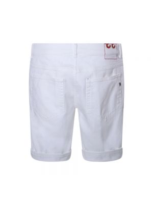 Pantalones cortos vaqueros con cremallera Dondup blanco