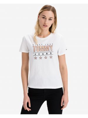 Slim fit slim fit tričko Tommy Hilfiger biela