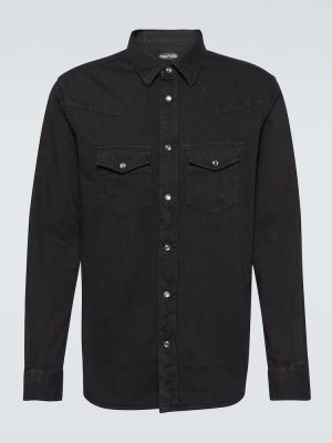 Rifľová košeľa Tom Ford čierna
