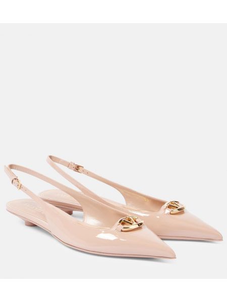 Slingback lakkskinn lær ballerinasko Valentino Garavani rosa