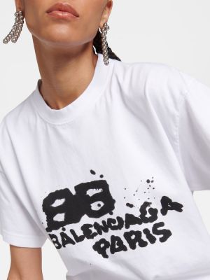 Camiseta de algodón de algodón oversized Balenciaga