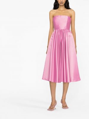 Saténové midi šaty Pinko růžové